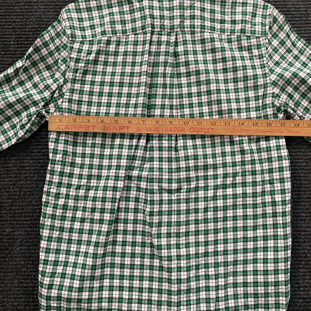 Ralph Lauren Green and White Checkered Shirt